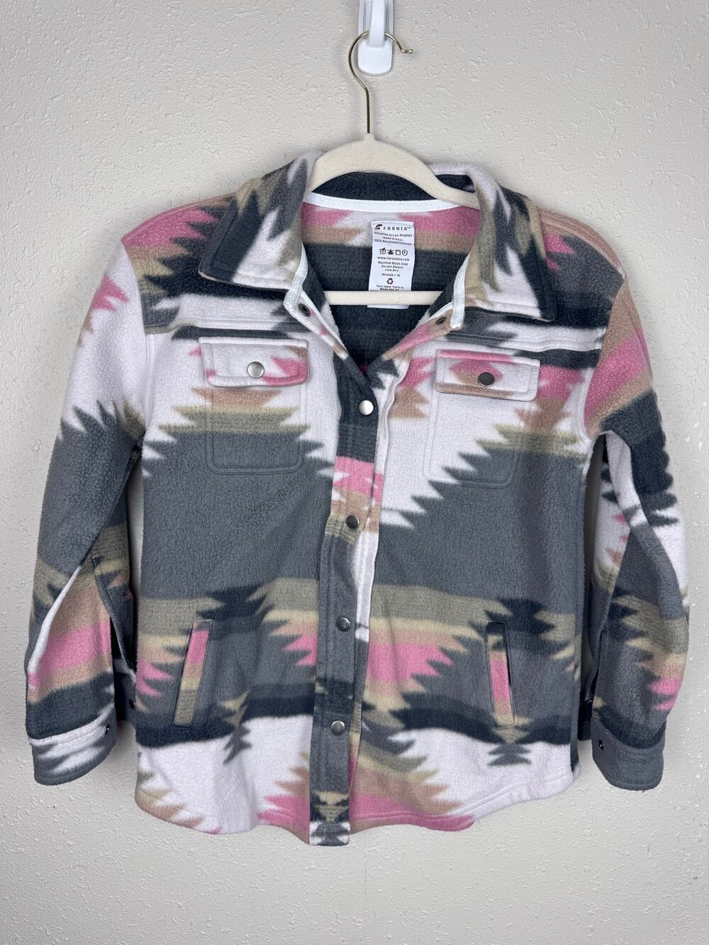 Fornia Kids Girls Aztec Shacket Size M (10)